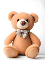 teddy bear on isolated background. 3d illustration. photo