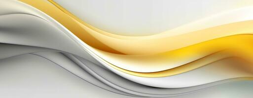 gold and white waves abstract background, generative ai photo