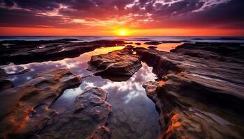 increíble natural paisaje antecedentes. fantástico fondos de pantalla generativo ai foto