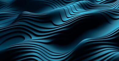 Blue wave texture background. generative ai photo