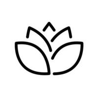 Pink lotus icon line. Beautiful Flower logo with outline petal style for eco, beauty, yoga, medical company. Spa Meditation Trendy Flat style Vector Illustration. Design on white background. EPS10