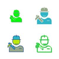 icono de vector de trabajador