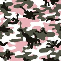 Camouflage seamless pattern. Texture military camouflage seamless pattern. Abstract army and hunting masking ornament. vector