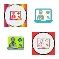 Online Interview Vector Icon