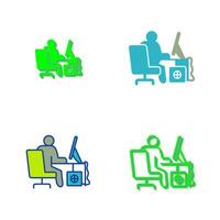 Computer Worker Vector Icon