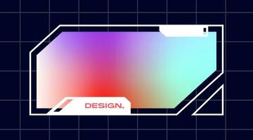 Futuristic pop up interface illustration. Video overlay element. vector