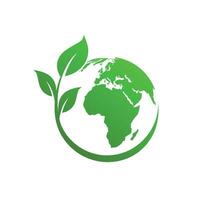 Ecology world symbol. Save Earth and Ecology icon vector