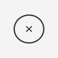 wrong, delete, cross, no, circle, cancel icon vector sign symbol