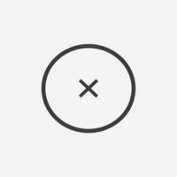 wrong, delete, cross, no, circle, cancel icon vector sign symbol