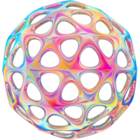 Abstract Geometric Holographic 3D Shape png