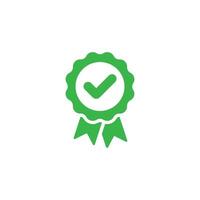 eps10 illustration of Approval check vector icon in green color isolated on white background