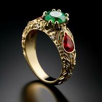 The word Diamond wedding ring Realistic royal gemstone photography photo