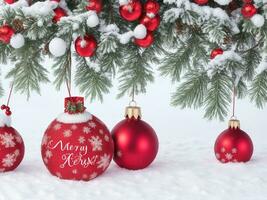 Merry christmas Festive Christmas Decorations Holiday Winter Background AI Generated photo