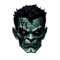 Frankenstein Kopf png Bild transparent Hintergrund ai generativ