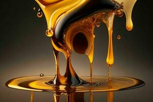 Pouring Liquid honey. AI Generative Pro Photo