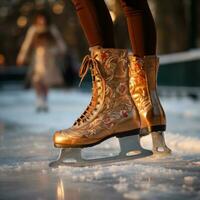 Ice Skating. Elegance and precision on icy surfaces photo