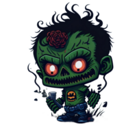 mignonne zombi png transparent Contexte ai génératif