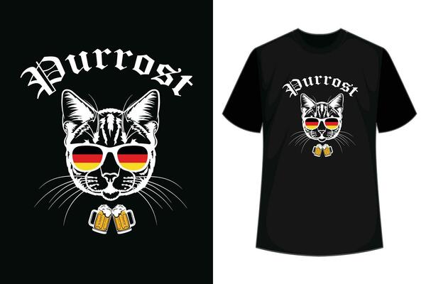 Oktoberfest T Shirt Funny Prost Pun Purrost Cat Oktoberfest T Shirt Funny Prost Pun Purrost Cat