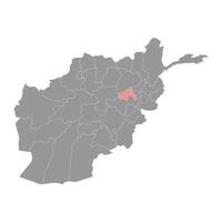 Parwan provincia mapa, administrativo división de Afganistán. vector