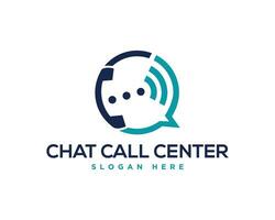 Cellphone and chat logo design modern vector template.