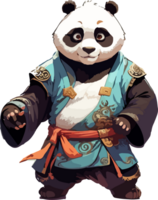 panda kung fu acortar Arte png ai generativo