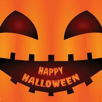 Happy Halloween. Design for greeting card, banner, background for Halloween. Jack-o'-lantern. Vector illustration