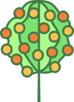 astratto decorativo, vivace colorato albero. png con trasparente sfondo