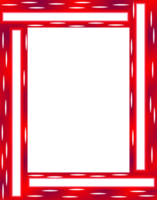 Abstract glowing neon frame. PNG with transparent background.