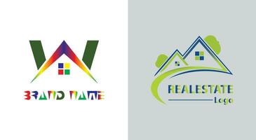 diseño de logotipo inmobiliario vector