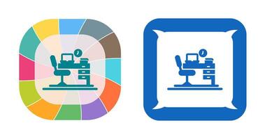 Office Desk Vector Icon