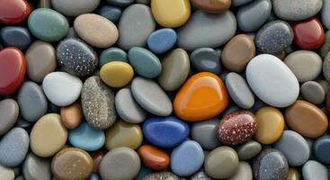 Colorful Pebbles On The Beach, Beautiful Background photo