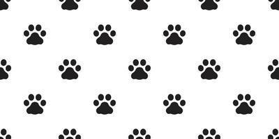 Dog Paw seamless pattern vector footprint pet cat scarf isolated cartoon repeat wallpaper tile background design