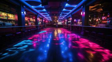 Clubs electric atmosphere glows with neon lights photo
