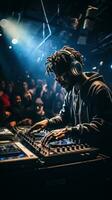 DJ hypes up crowd with electrifying beats photo