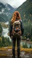 Outdoor adventures. hiking and camping gear photo