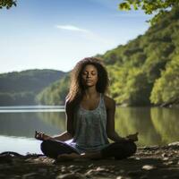 Mindfulness - Yoga meditation and self-care photo