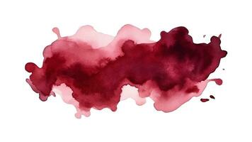 Watercolor burgundy abstract background. Watercolour maroon splash texture. Vector watercolour pattern