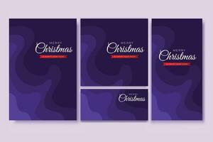 Merry Christmas Flyer and Social media Bundle Set Abstract Background 8 vector