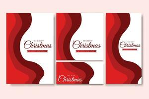 Merry Christmas Flyer and Social media Bundle Set Abstract Background 4 vector