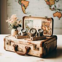 Travel inspiration. passports and luggage photo