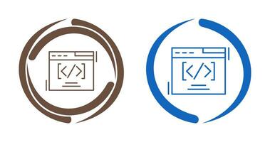 icono de vector de codificación web