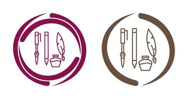 Unique Writing Equipment Vector Icon