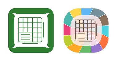 Table Data Vector Icon