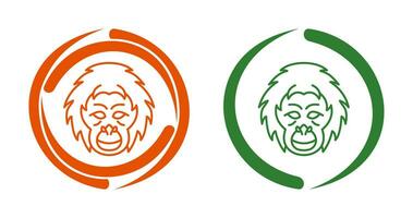 icono de vector de orangután