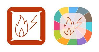 Unique Electricity Fire Vector Icon