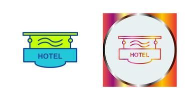 icono de vector de signo de hotel