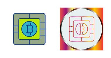 Bitcoin Chip Vector Icon