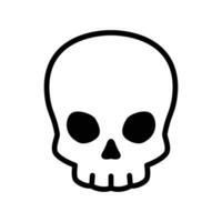 skull icon vector Halloween logo bone ghost character cartoon illustration doodle design