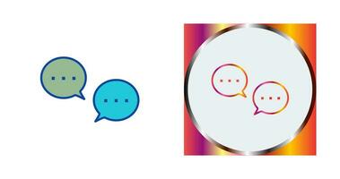 Unique Conversation Bubbles Vector Icon