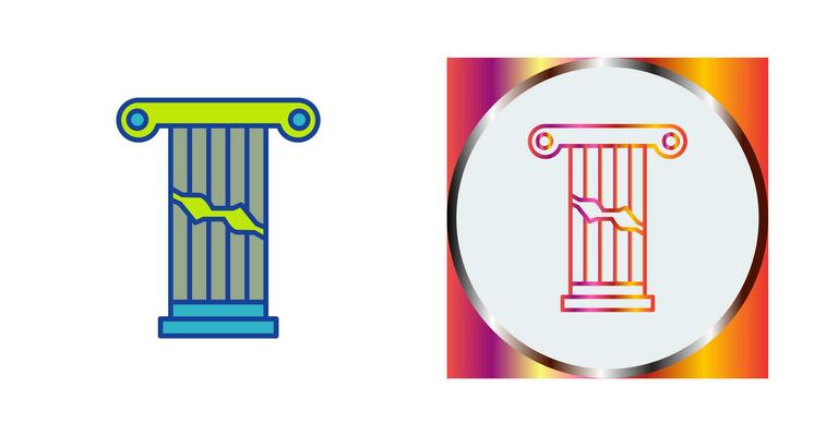 Broken Pillar Vector Icon
